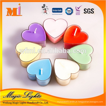 Copos elegantes personalizados Eco-amigáveis ​​da vela de Tealight da forma do coração da matéria prima do estilo novo